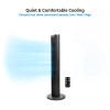 Comfort Zone 40" 3-Speed Oscillating Portable Tower Fan with Remote,