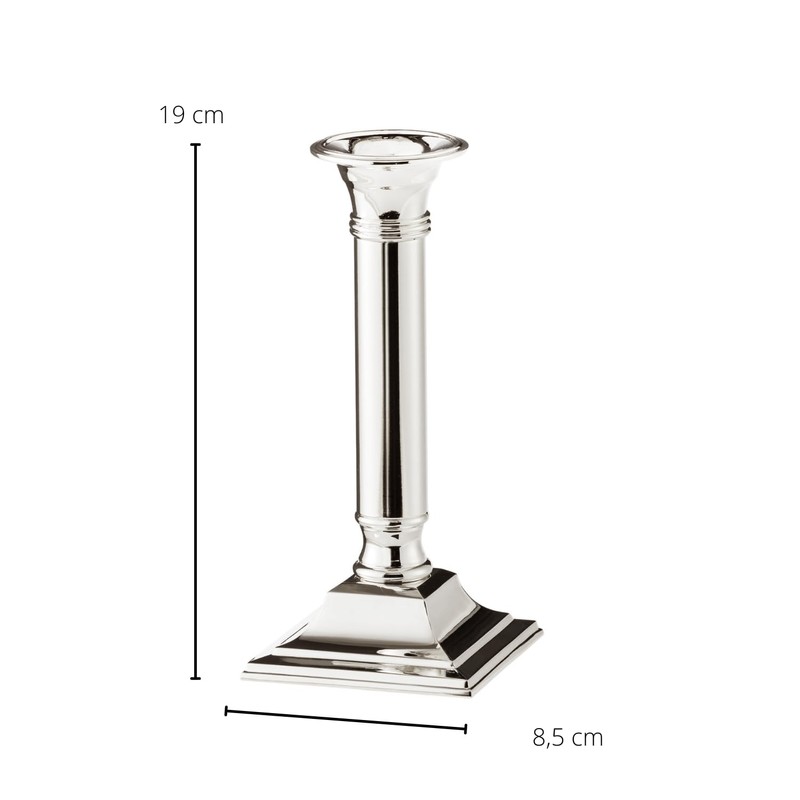 Edzard Candlestick Lincoln, silver plated, tarnish protected, 7.5 in high