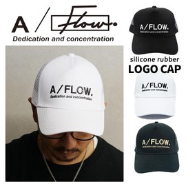 Aiming Flow (KSH296) Men's Mesh Cap, 3 Colors, Size: 21.7 - 24.0 inches (55 - 61 cm), Snapback, Cotton, Unisex, Hat, Mesh Cap, Baseball Cap, Logo, multicolor (white / black)