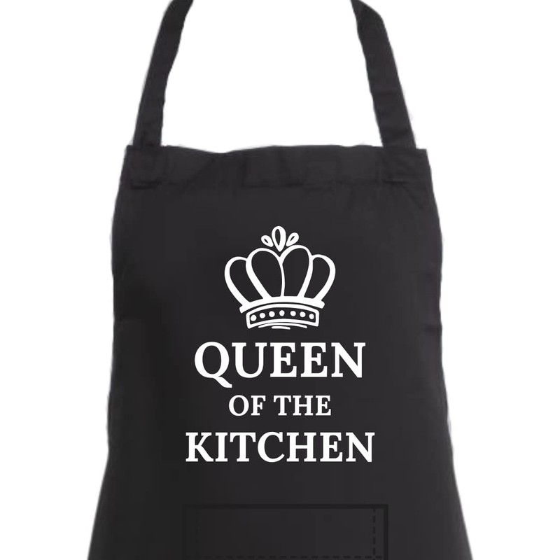 Second Ave Women's Queen of The Kitchen Black Apron Baking