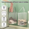 3 Pcs Hanging Laundry Hamper, Collapsible Mesh Laundry Baskets Foldable