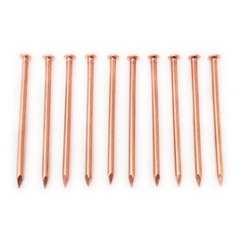 5 Inch Copper Nails - Pack of 10 Large Solid Copper Nail Spikes