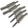 CESS 3.5mm 4-Pole TRRS Male Construction Plug Repair Headphone Jack