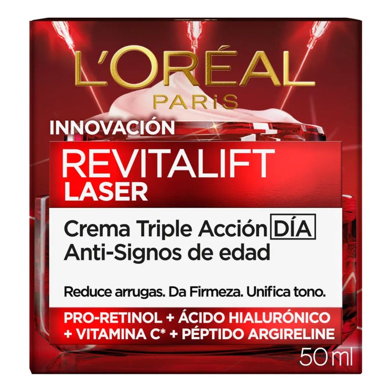 Oreal Paris Revitalift Laser Crema Día Triple Acción Anti Edad