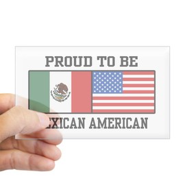 CafePress Proud Mexican American Rectangle Sticker Rectangle Bumper Sticker Car Decal