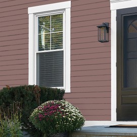 Glidden Exterior Paint + Primer: Pink/Oakwood Brown, One Coat, Flat, 1-Gallon