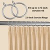 30 Packs Curtain Rings with Eyelets, Metal Drapery Clips Hooks,