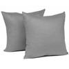WOLTU Pillowcases Cotton Cushion Covers for Bedroom Sofa Pair Dark