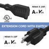 Muelnmey 2-Way 3 Prong Extension Cord with Switch ON/Off, Heavy