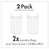 Lunarable Fashion Laundry Bag Pack of 2, Modern Design of