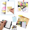 Pack of 2 Kraft Paper Notebook with Sticky Notes, Sticky
