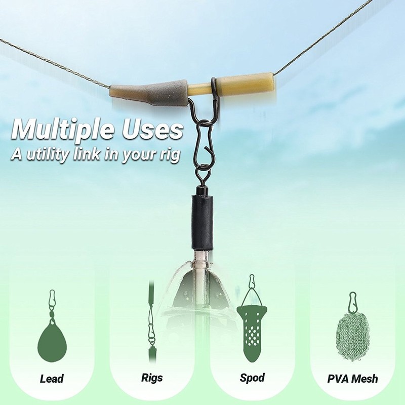 NEWSHOT Multi Quick Change Clips for Carp Fishing Tackle Swivels