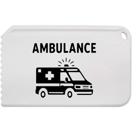 Azeeda 'Emergency Service Ambulance' Plastic Ice Scraper (IC00045450)