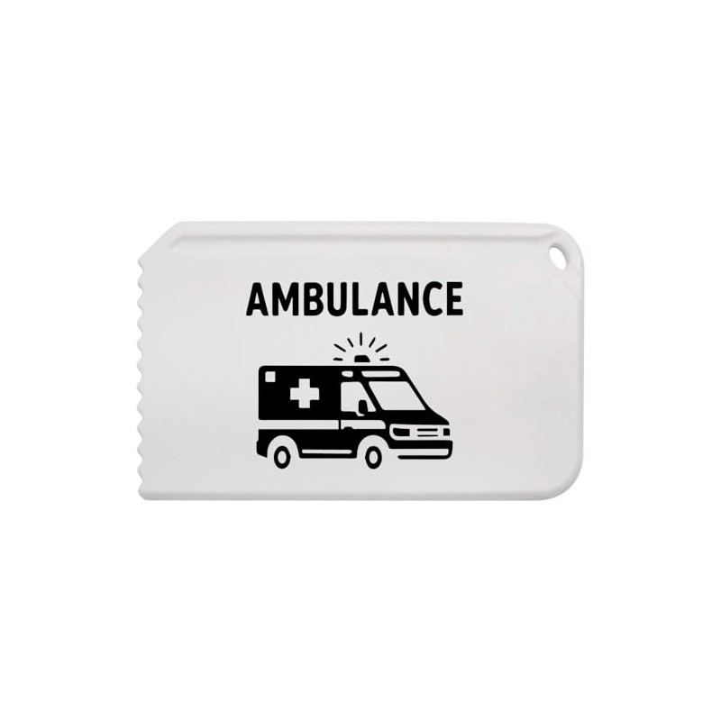 Azeeda 'Emergency Service Ambulance' Plastic Ice Scraper (IC00045450)