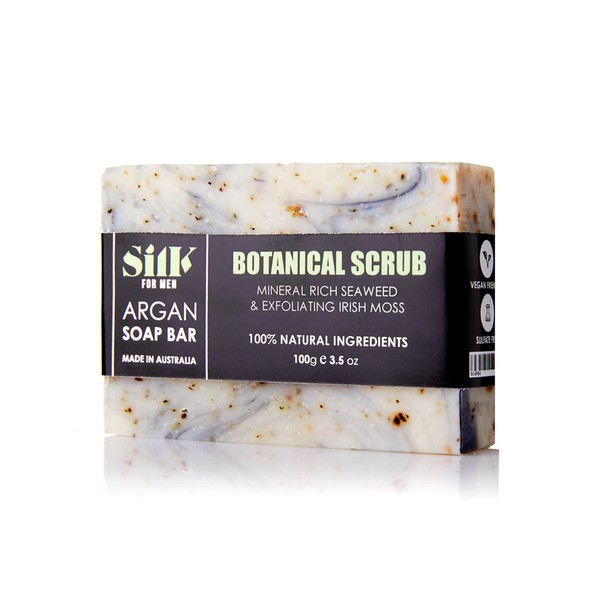 Silk Oil of Morocco-Argan Soap Bar Botanical Scrub 100g