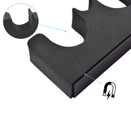 Ideagle Rifle Stand Rifle Gun Rack No Drilling Gun Rack for Rifle Shotguns 3 Portable Gun Safe Accessories Gun Cabinet Gun Holder Gun Rest with Magnetic Strip Foam Hunter Gift Present