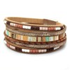 JAVMOO Leather Wrap Bracelets for Women Boho Multi-Layer Cuff Bangle