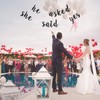 He Asked She Said Yes Banner, Black Glitter Bunting Sign