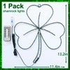 YAOZHOU St Patricks Day Decorations,Irish Shamrock LED Window Lights,13.2IN 58LED