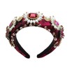 Luxury Flower Simulated Pearl Headband for Women Chunky Crystal Bead