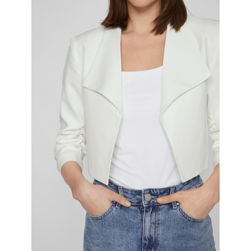 Vila Female Blazer Short Open, Cloud dancer