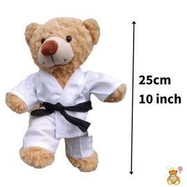 10"/25cm Karate Outfit with Black Belt - Teddy Bear Costume Outfit - 10"/25cm - BEAR NOT INCLUDED