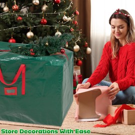 Christmas Tree Storage Bag - Zipped Christmas Storage Tree Bag with Carrying Handles Tidy Storage Solution Various Sizes (Green 120 cm)