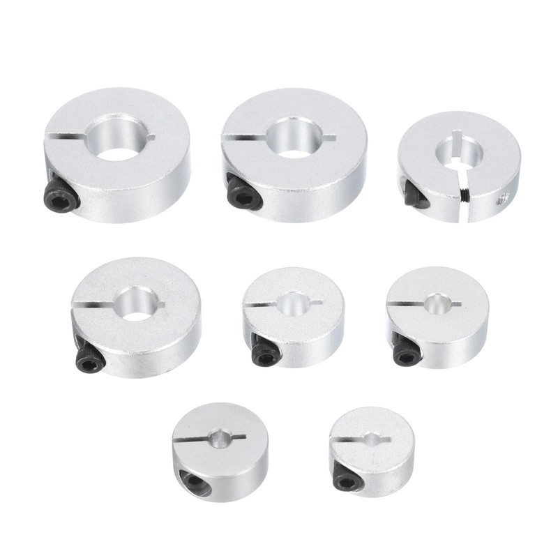 sourcing map 8pcs Single Split Shaft Collar Set 3mm 4mm