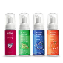 Fluoride Free Foam Kids Toothpaste - Natural Teeth Clean and Whitening Toothpaste with Mint Flavor, Mint Flavor for U Shaped Toothbrush Travel Size(4 Mix)