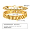 MPRAINBOW Women Gold Chain Link Bracelet - 2pcs Bracelet set
