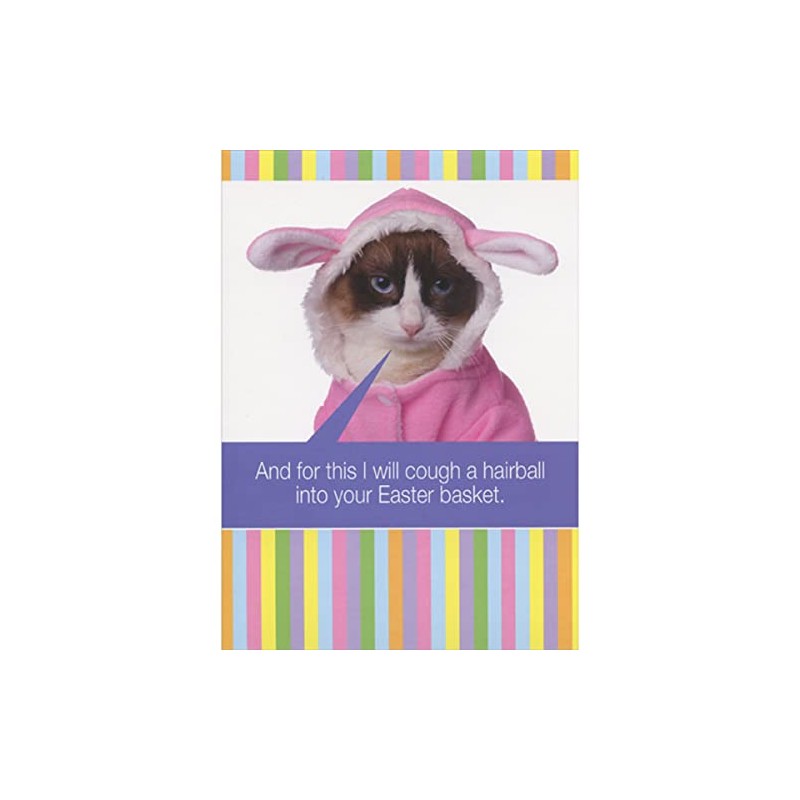 Sellers Publishing RSVP Grumpy Cat Wearing Pink Bunny Costume: Cough