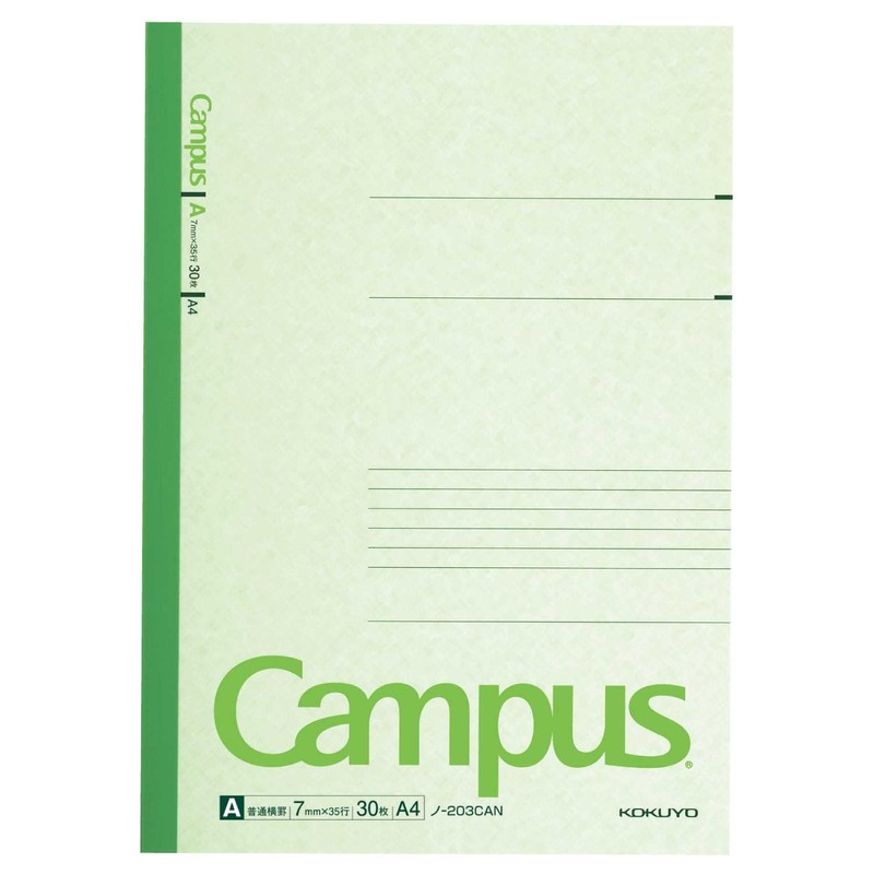 Kokuyo Notebook, Campus Notebook, A4 Color Cover, Pack of 5