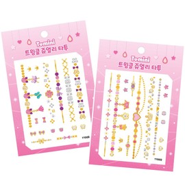 Tomini Twinkle Jewelry Tattoo 2-piece set, TT002, TT003, 1 set / 투미니 트윙클 쥬얼리 타투 2종 세트, TT002, TT003, 1세트
