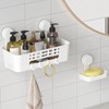 Lifewit Suction Cup Shower Caddy + Soap Dish, Removable 12.4inch