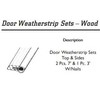 Wood and Bulb Door Weatherseal Set (3 Piece Set) (Brown)