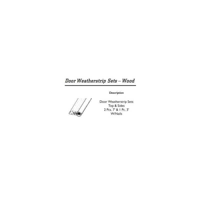 Wood and Bulb Door Weatherseal Set (3 Piece Set) (Brown)