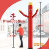 Inflatable Tube Man Without Blower, 10 Feet Tall Wacky Waving