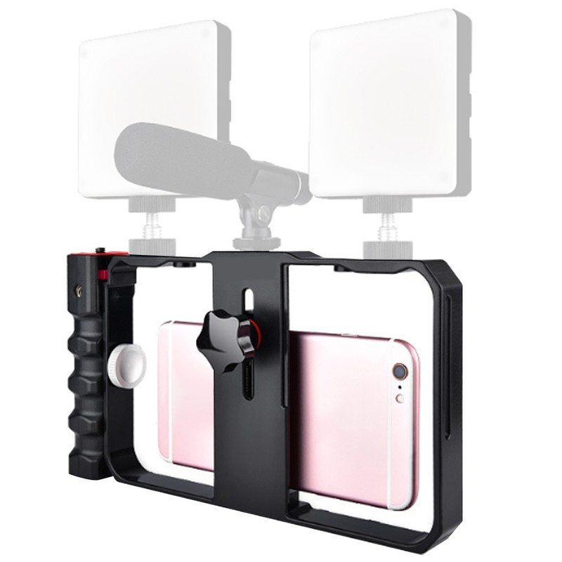Universal Mobile Phone Handheld Cage Phone Stabilizer Live Shooting Follow