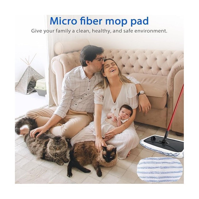 6 Pack Microfiber Mop Pads Covers Replacement Compatible with O-Cedar,Terry