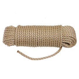 Outfitters Supply 3/8" x 100' BTM (Better Than Manila) Rope Hank, Great for Equine, Arts, Crafts, Marine Applications, Home and Nautical Décor; UnManila Rope Brown Rope