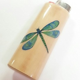 Grehge ly Lighter Case Holder Sleeve Cover Dragonflies Fits Bic Lighters