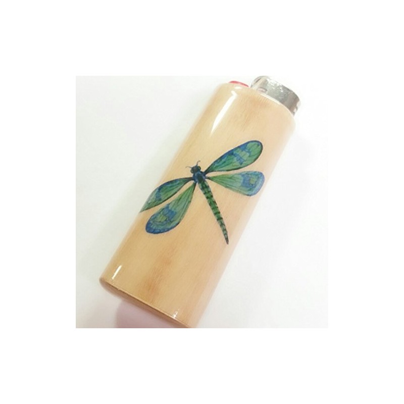 Grehge ly Lighter Case Holder Sleeve Cover Dragonflies Fits Bic
