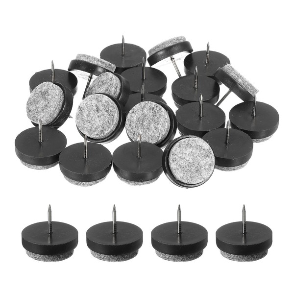 uxcell Nail-on Furniture Sliders, 40Pcs Nail-on Felt Pads Round Chair