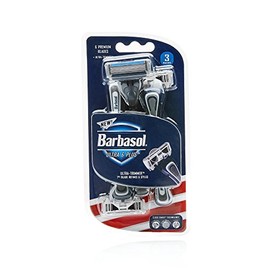 Barbasol Premium Disposable Ultra 6 Razor, 3 Count, (Pack of 2)