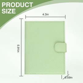 Slim Passport Holder for Women, Compact Leather Passport Wallet with Card Holders SIM Slots,Zippered Coins Pocket and Cash Compartment Travel Passport Cover Case, Light Green