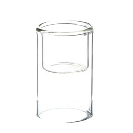 WGV - Portavelas de té a granel, ancho 2.3 pulgadas, altura 4 pulgadas, portavelas votivas de cristal transparente elevado, ideal para decoración de centros de mesa de boda, 6 piezas