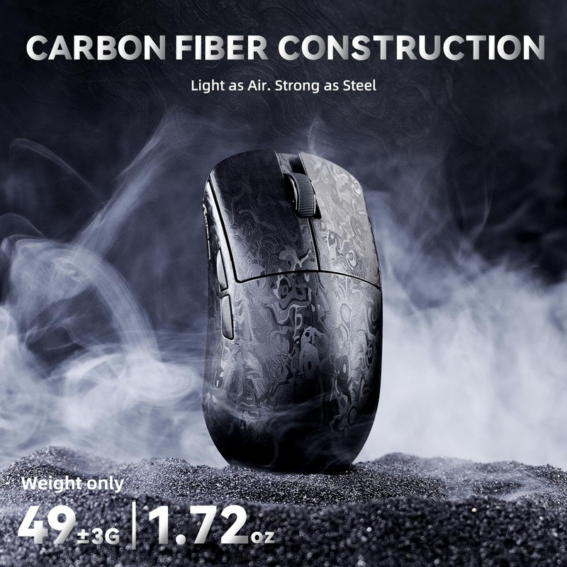 ATTACK SHARK R11 Ultra 8K Carbon Fiber Wireless Gaming Mouse,