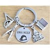 Engineer Keychain Architectural Engineer Design Engineering Graduation Computer Laptop Ruler