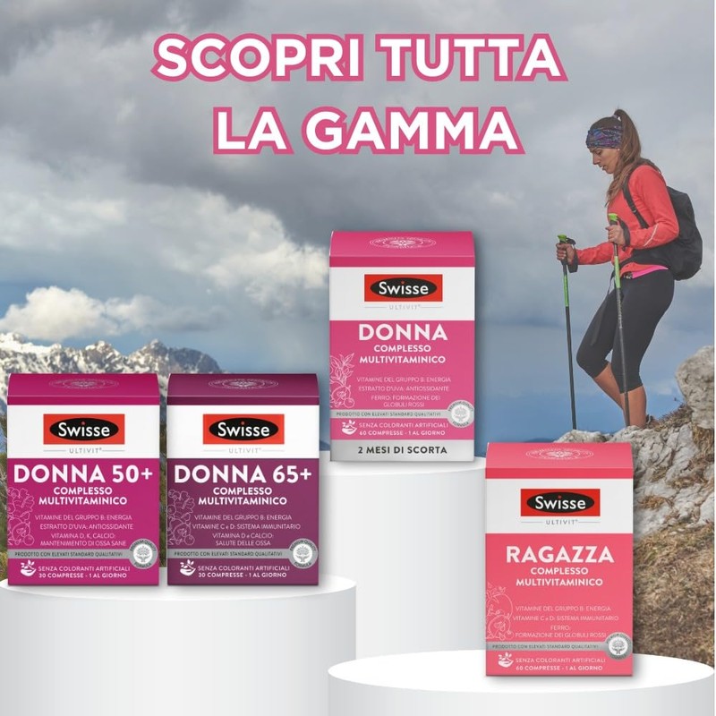 SWISSE Ultivit- Multivitaminico Donna con Vitamina D C A e