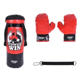 Kids Children Boxing Practice Gloves and Punching Bag Set